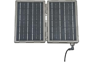 Tactacam Reveal Folding Solar Panel – 7.2W Output, Built-in Lithium Battery, Powers Trail Cameras, Compatible with Reveal & Defend Cams, Portable Design, 12V/2A Output