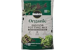 Miracle-Gro Organic Indoor Potting Mix, Protects Against Over and Under Watering, for Indoor Container Plants, Houseplants and Starter Plants, OMRI Listed, 16 qt.