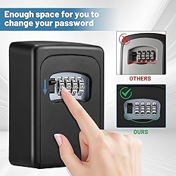 Key Lock Box Wall Mounted,4 Digit Combination