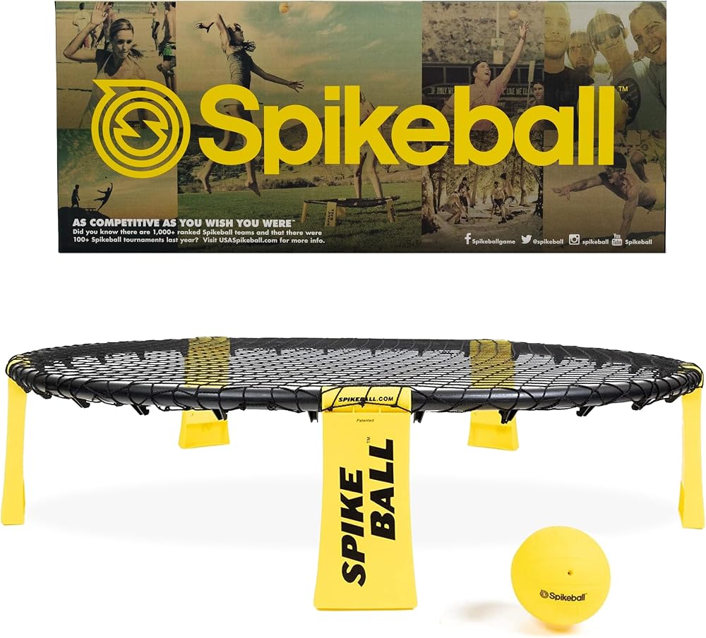 Spikeball Game Set 1 Ball Drawstring Bag Rule Book Sharks Tank Brand Spikeball