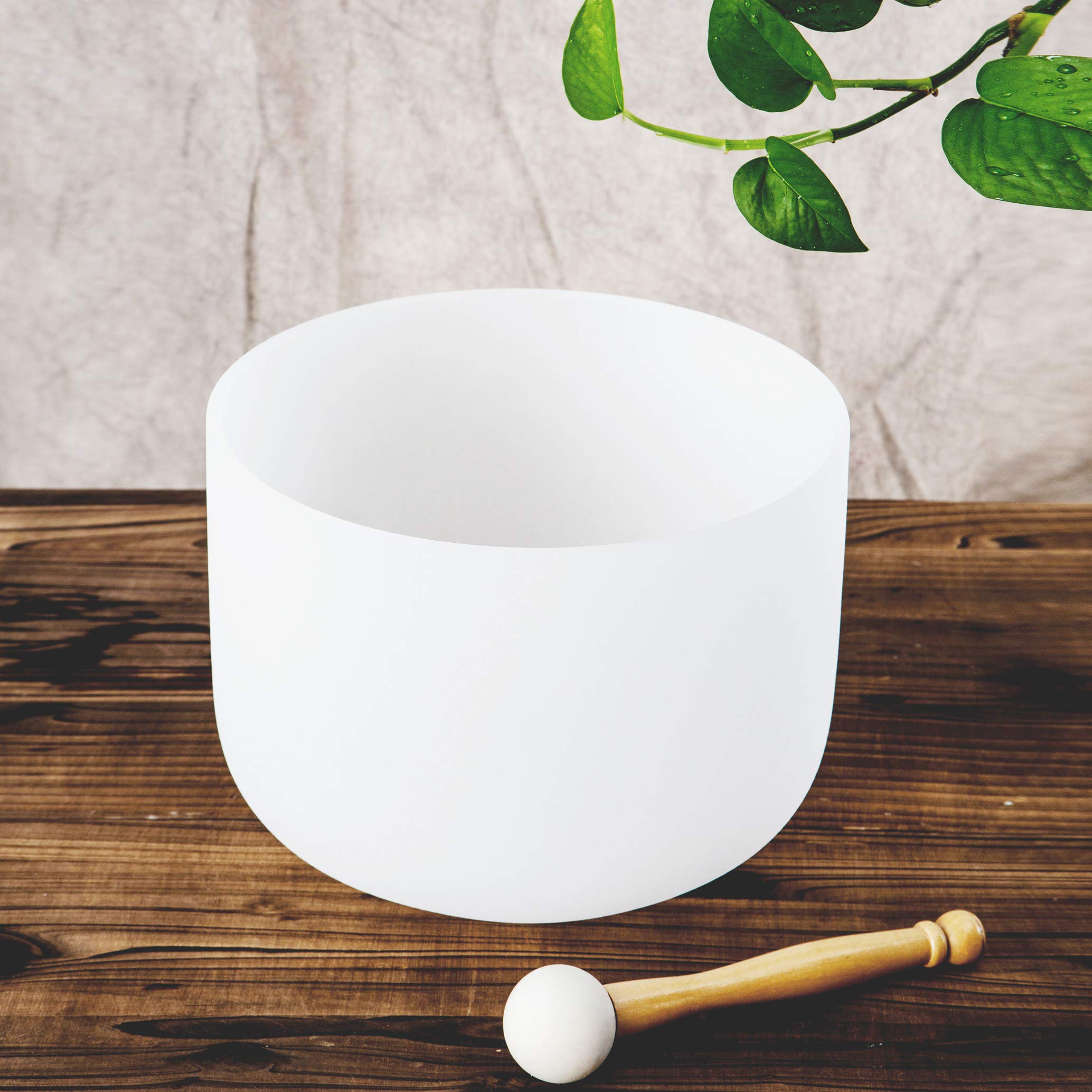 Photo 1 of ** no striker**
Leize Quartz Crystal Singing Bowl 432hz A Note Third Eye Chakra White 7" with Suede Striker