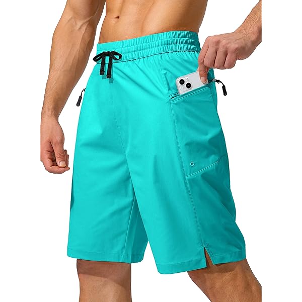 Men's Swim Trunks Quick Dry Board Shorts with Zipper Pockets