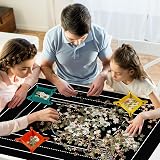 MOZOOSON Jigsaw Puzzle Mat Roll Up for 2000 Pieces with 6 Trays - 46.4x31.5 Inch view 5