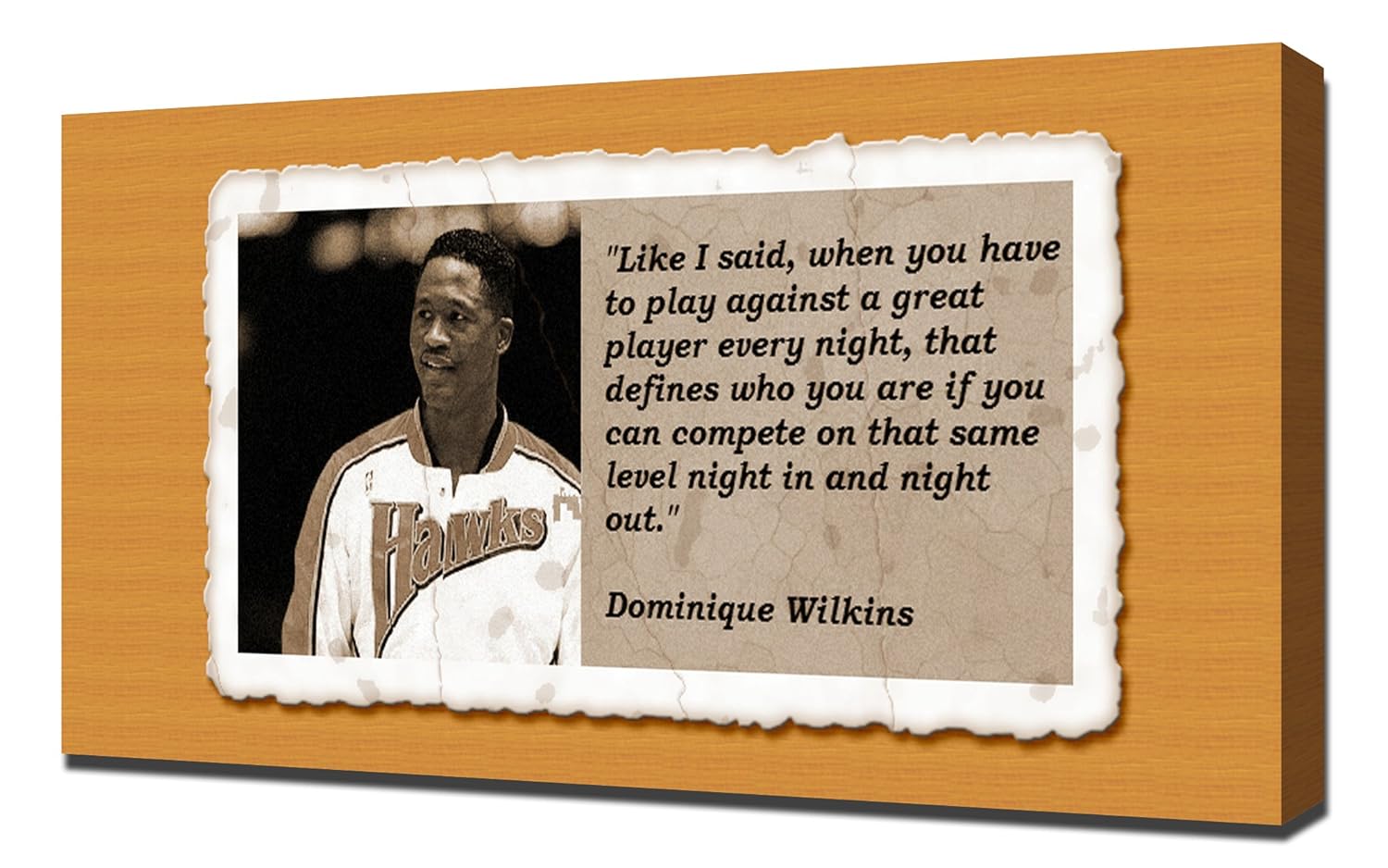 Dominique Wilkins Quotes 5 Canvas Art Print Posters & Prints