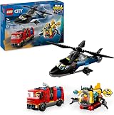 LEGO City 3in1 Helicopter Fire Engine Submarine Remix 60462 3 Minifigures