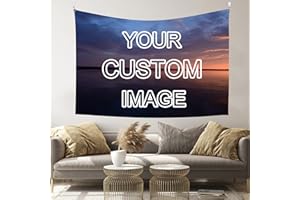 Giabmiag Custom Tapestry Upload Images Personalized Backdrop Banners Tapestry Wall Hanging for Bedroom Decor 37 X29 inch Hori