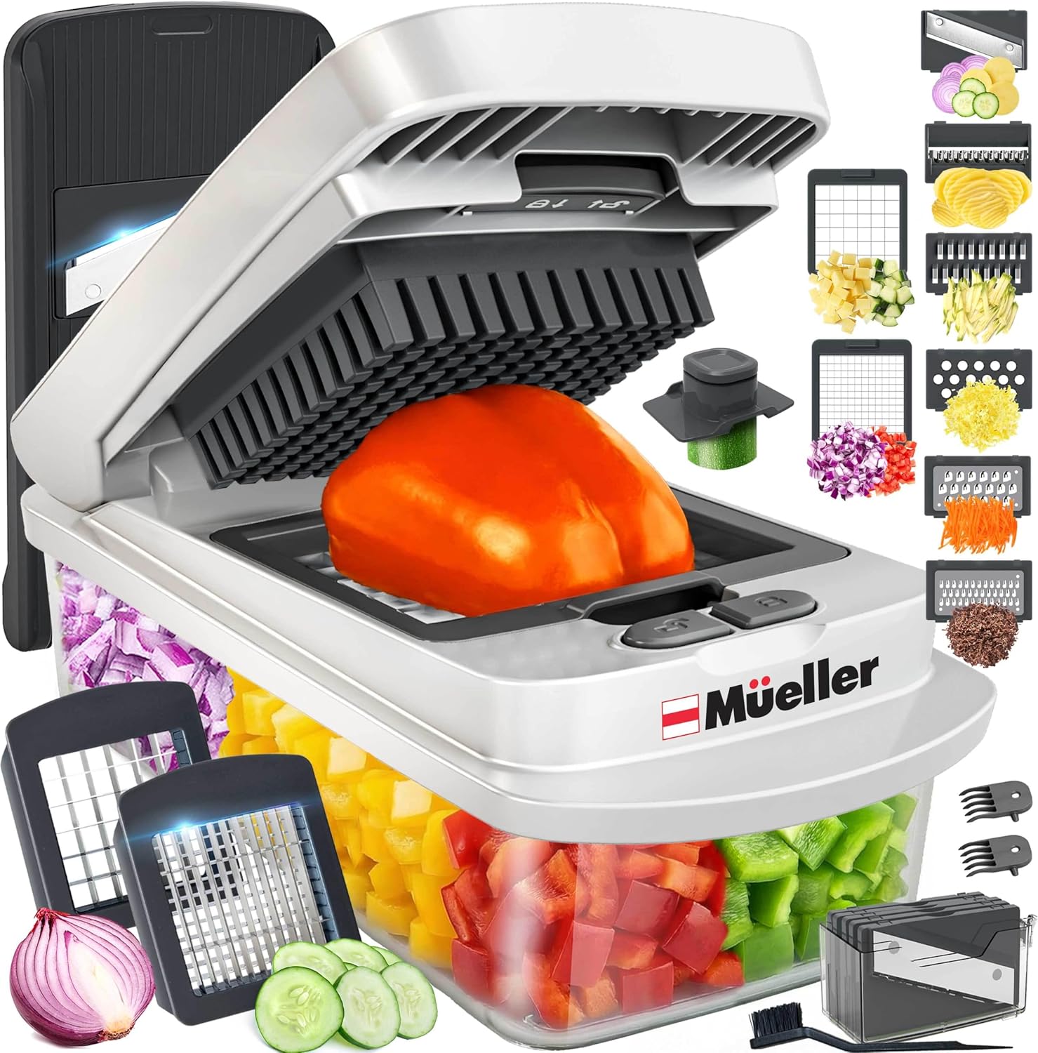 Mueller Pro Chopper Vegetable Slicer, 10-in-1