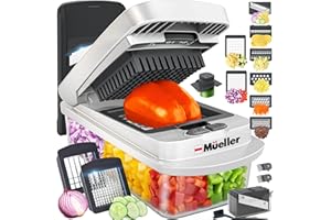 Mueller The Real Original Pro Chopper since 2013 Vegetable Chopper Mandoline Slicer, 8 Blade Food Veggie Chopper Onion Vegetable Cutter with Container, Kitchen Gadgets & Essentials, (10 in 1)