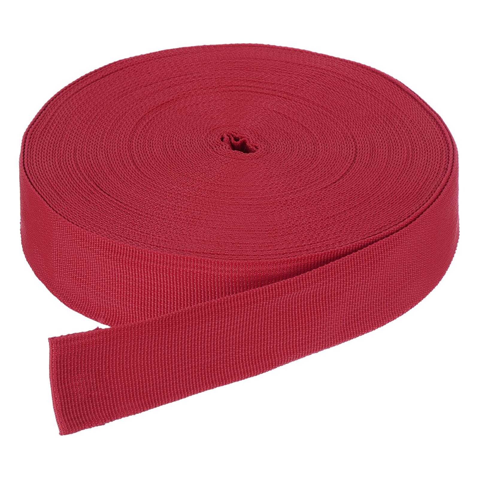DMiotech 25 Yard x 1 1/2 Inch Width Nylon Webbing Strap Poly Flat Webbing Strapping for DIY Craft Backpack Strapping, Sewing, Outdoor Gear Repair, Dark Red