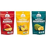 Mavuno Harvest Direct Trade Organic Dried Fruit Variety Pack, Mango, Pineapple, and Jackfruit, 3 Count