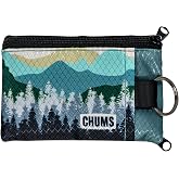 Chums Surfshorts Wallet - Lightweight Slim Wallet with RFID Blocking Card &amp; Clear ID Window - Zippered, Water Resistant w/Key Ring (Summit)