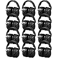 Copkim 12 Pcs Hearing Protection Ear Muffs NRR 28dB Noise Reduction Headphones Shooting Ear Protection Earmuffs(Black)