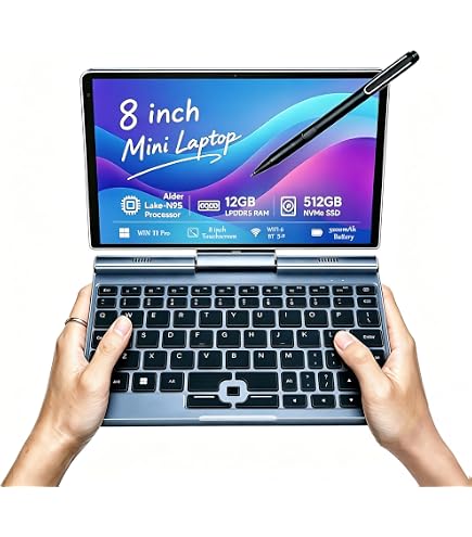Amazon.com: Crelander 2-in-1 Mini Laptop | 8-Inch Touchscreen