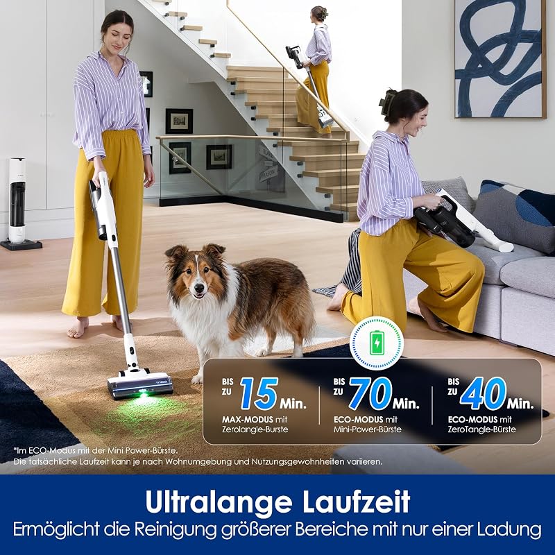 Pure ONE Station 5 Plus Akku Staubsauger, ZeroTangle, Auto-Empty