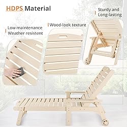 LUE BONA HDPS Chaise Lounge Chairs Set with