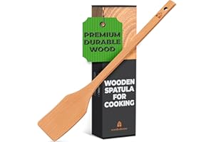 Extra-Long Wooden Spoon - 18” Stirring Paddle - Beech Wood Long-Handled Cajun Cooking Grill Mixing & Brewing - Heavy-Duty Fla