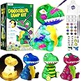 Paint Your Own Dinosaur Lamp Kit, Art Supplies Crafts Kit, Painting kit for Kids 6-12, Dinosaur Toys for Boys Girls and Kids,