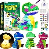 Paint Your Own Dinosaur Lamp Kit, Art Supplies Crafts Kit, Painting kit for Kids 6-12, Dinosaur Toys for Boys Girls and Kids,