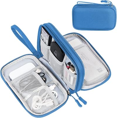 FYY Travel Cable Organizer 2-Layer Water-Resistant Pouch 7.5 x 4.3 in