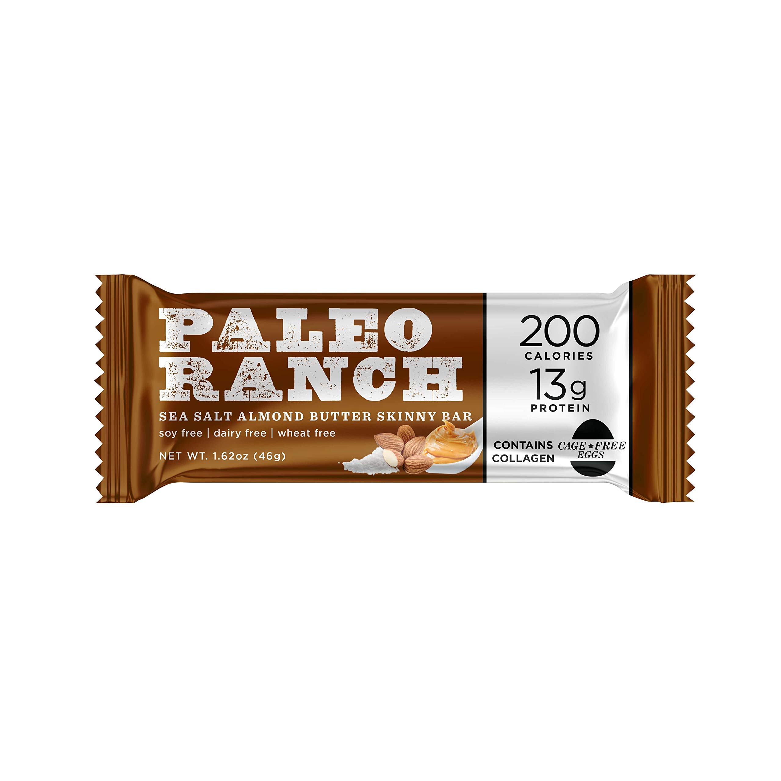 PALEO RANCH Protein Skinny Bar, Cage-Free Egg White Protein, Grass-Fed Beef Collagen, Gluten Free, S