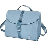 NOL Natural Organic Lifestyle Insulated Lunch Bag for Women/Men, Reusable Nylon Leakproof Lunch Cooler Box, Lunch Tote Bag With Buckle for Work Travel Picnic (Dusty blue)