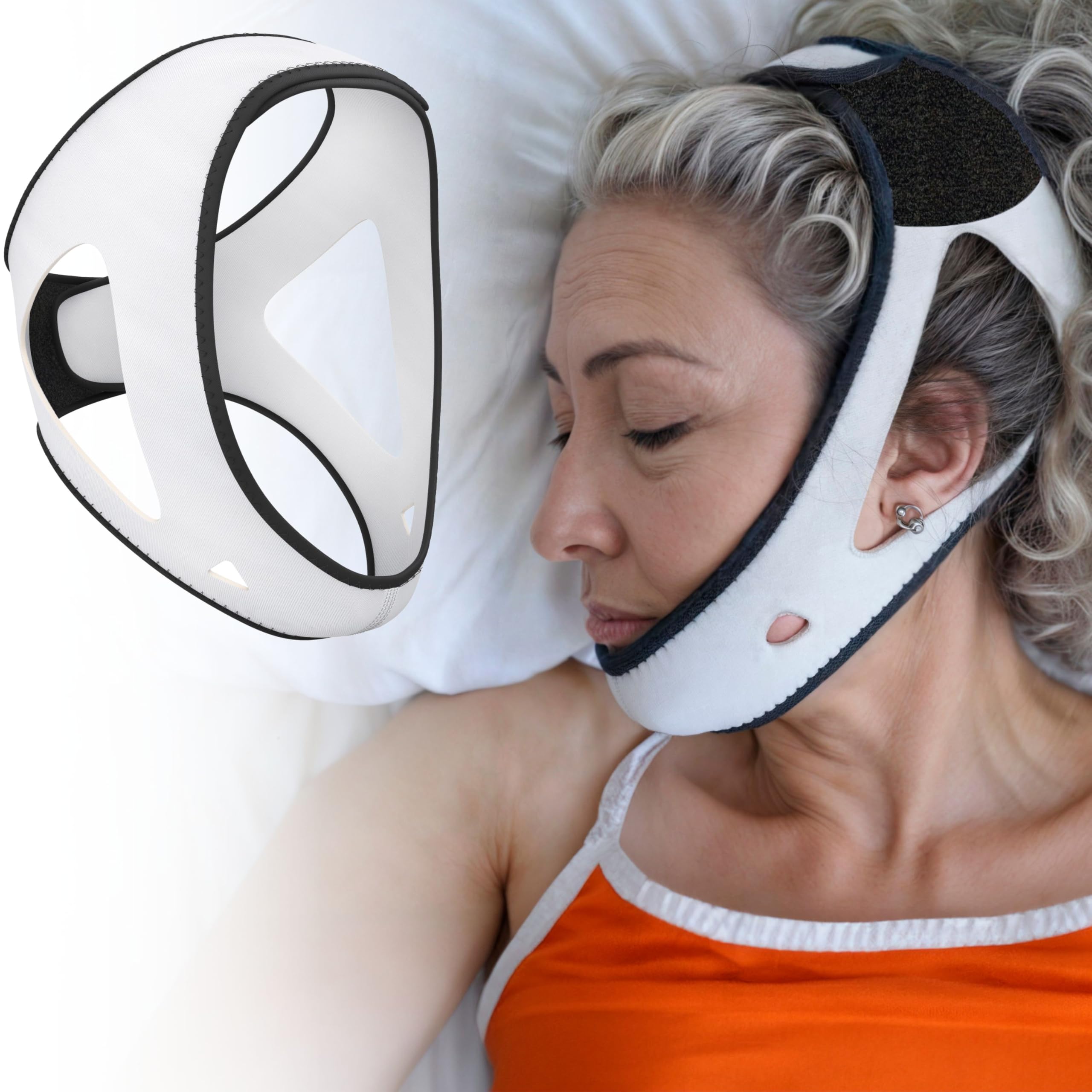 Photo 1 of Small Chin Strap for Sleeping by PrimeSiesta | CPAP Chin Strap in 2 Sizes — Corrects Jaw Position and Improves Airflow — Premium Yamamoto Neoprene — Breathable Anti Snoring Devices for CPAP Users