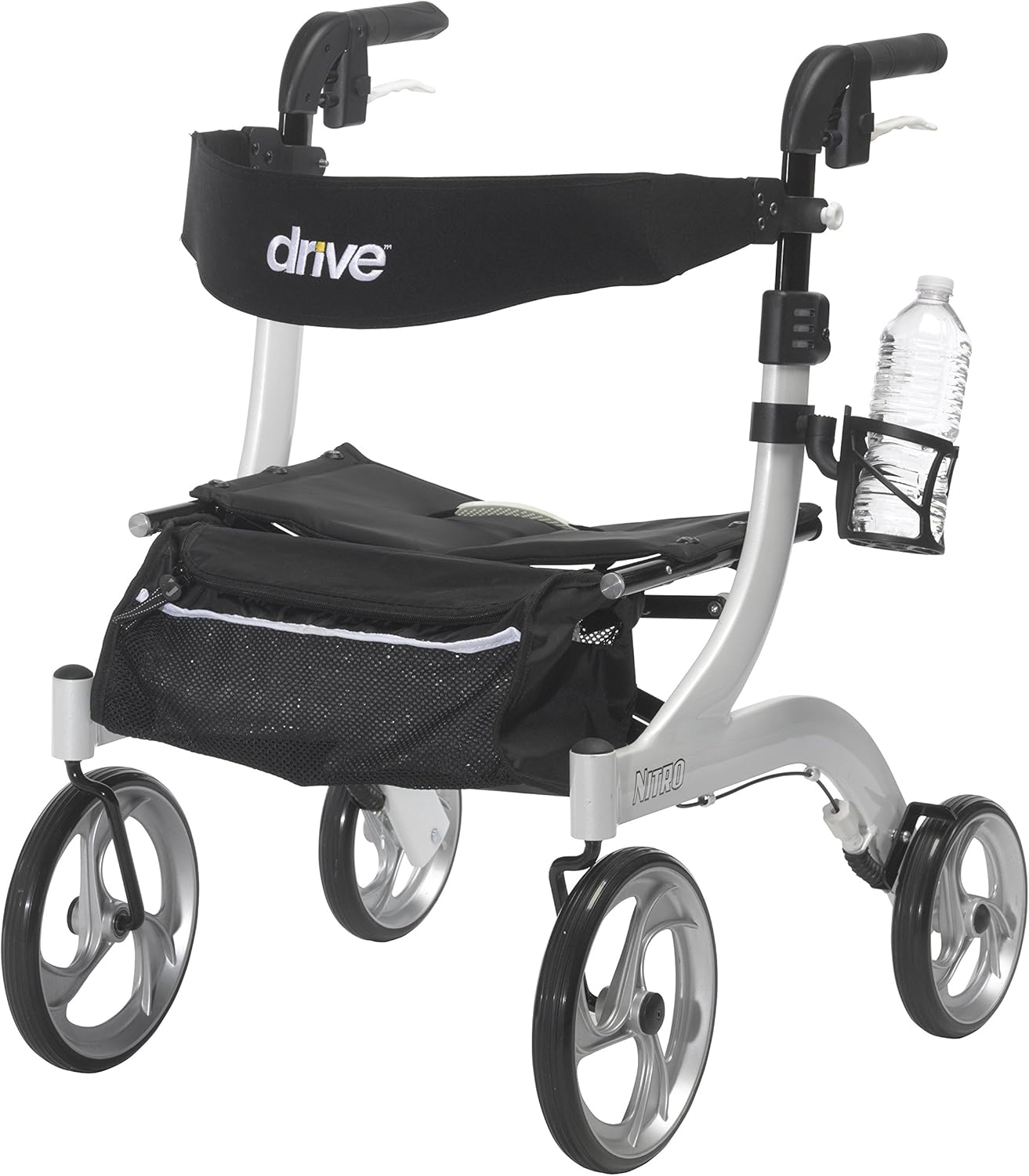 Drive Medical Nitro Rollator Cup Holder Attachment, Black, Universal: Health & Personal Care