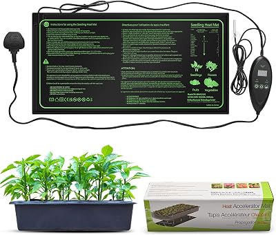 Errum Seedling Heat Mat 10''x20'' with Timer & Thermostat Control