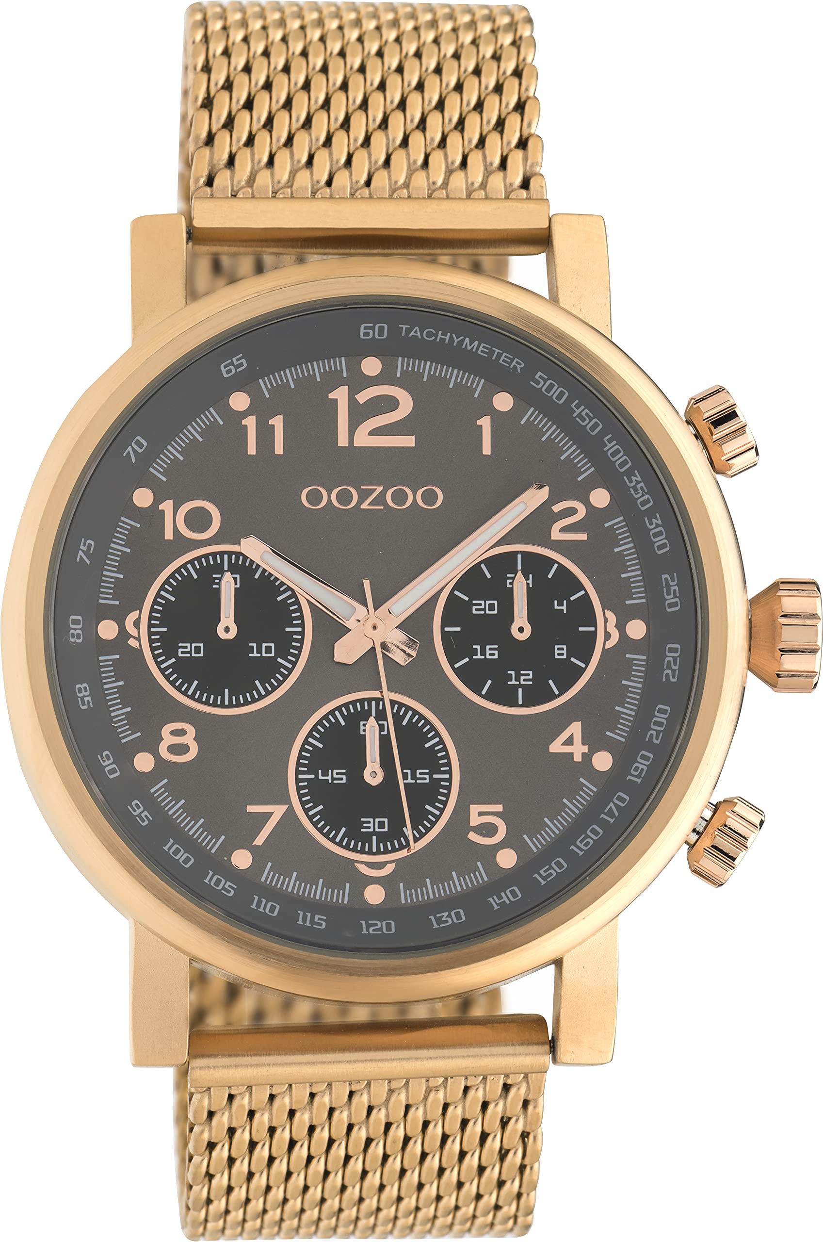 Oozoo Timepieces C10703 Men's Watch - Watch with Milanese Strap | High-Quality Watch for Men - Elegant Analogue Men's Watch in Round