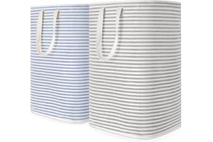 Lifewit 2 Pack Laundry Hamper Large Collapsible Laundry Baskets, Freestanding Waterproof Clothes Hamper with Easy Carry Handl
