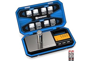 UNIWEIGH Digital Pocket Scale 200g/0.01g, Small Gram Scale and Ounce Scale, Mini Food Scale with 50g Calibration Weight for F