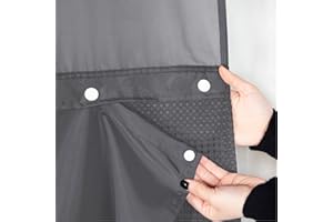 eachope 1 Pack Fabric Snap-in Shower Curtain Liner Replacement,Compatible with No Hook Shower Curtain with Snap in Liner, Removable & Water-Repellent,Machine Washable,70x54,Grey