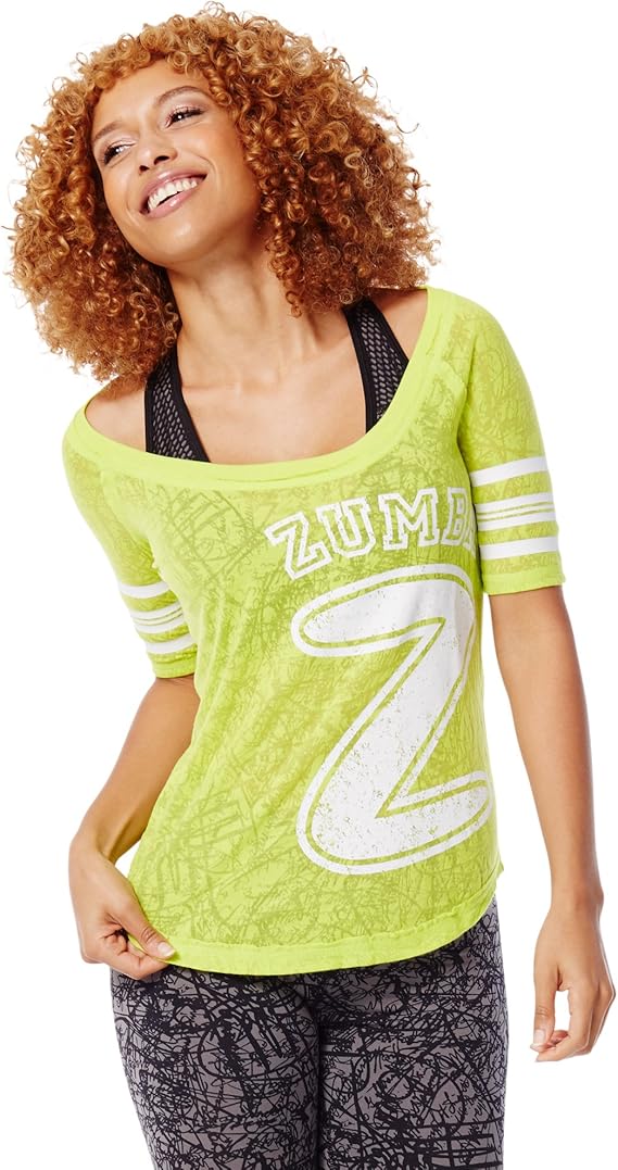 Zumba Fitness Damen WT Top Team Pride Burnout Tee Amazon.de Bekleidung