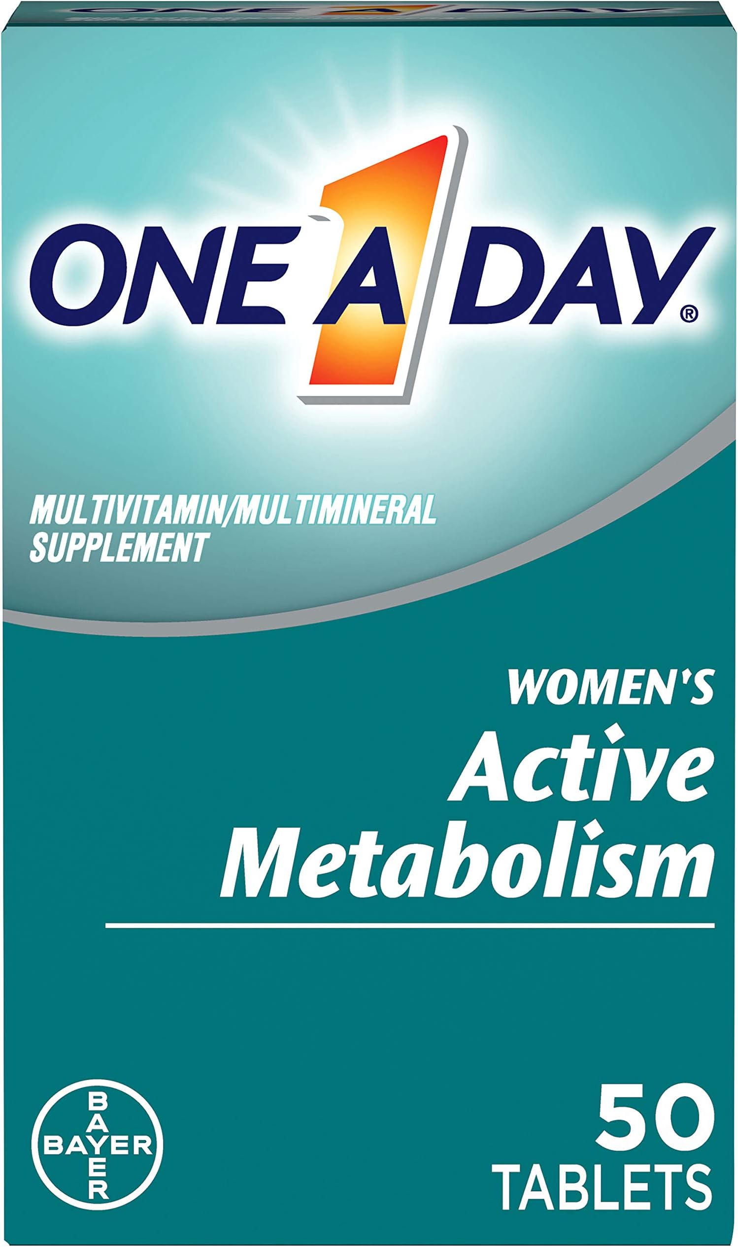 One-A-Day Womens Active Metabolism Complete Multivitamin Tablets, 50 count