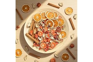 PEXTIAN Christmas Potpourri - Dried Orange Slices & Cinnamon Sticks, Orange Scented Potpourri Dried Flowers, Decorative Bowl Vase Filler, Home Fragrance, Bathroom Decor
