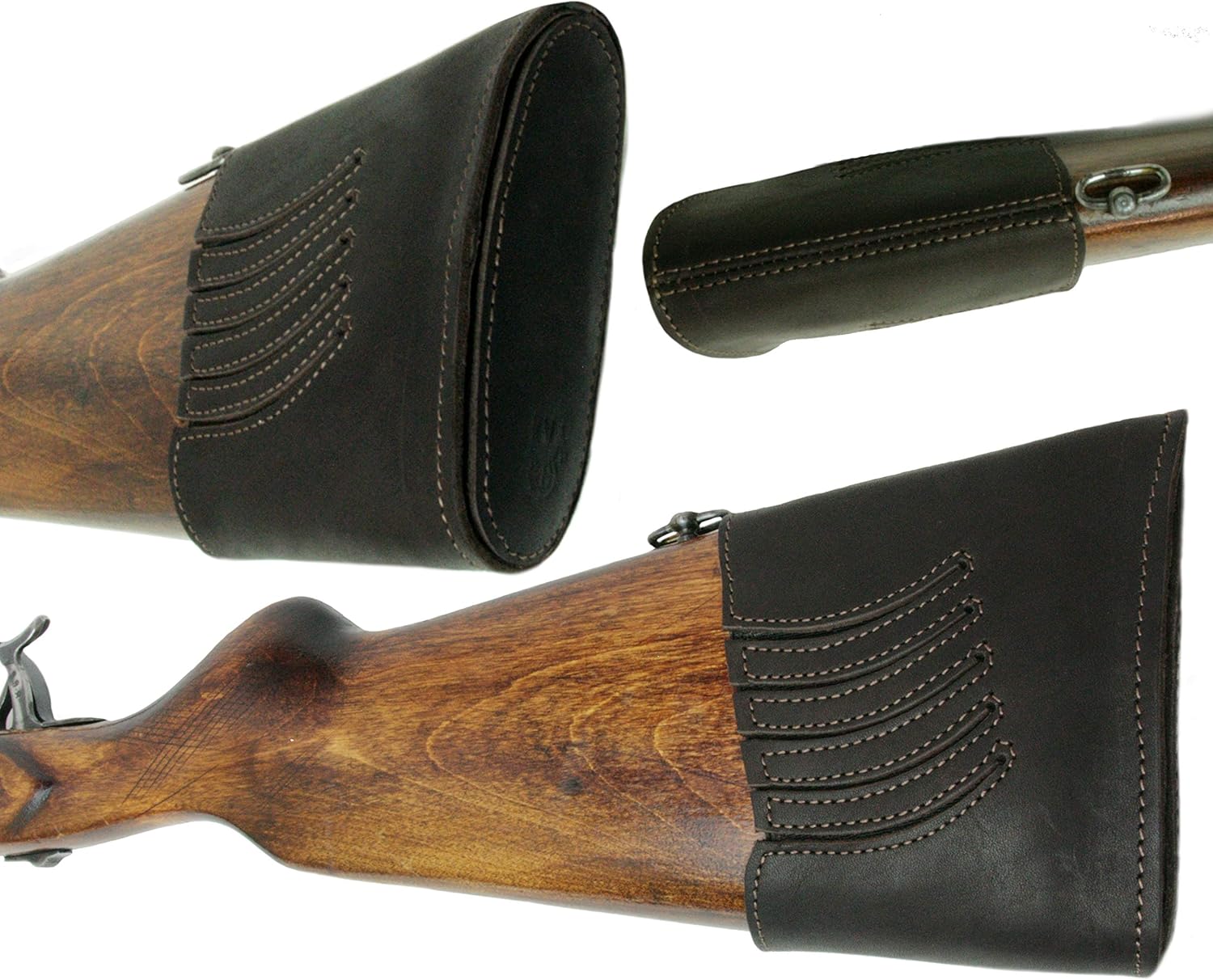 Shooter's Accessory Slip On Recoil Pad Genuine Leather Retro Buttstock Extension for Shotguns Rifles Hunting Shooting (Hydrophobic on Gum 50250/2) : Sports & Outdoors