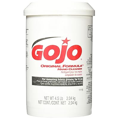 GOJO ORIGINAL FORMULA Hand Cleaner, Fragrance Free, 4.5 lb Heavy Duty Waterless Hand Cleaner Canister for GOJO Cr&egrave;me Style Dispenser &ndash; 1115-06