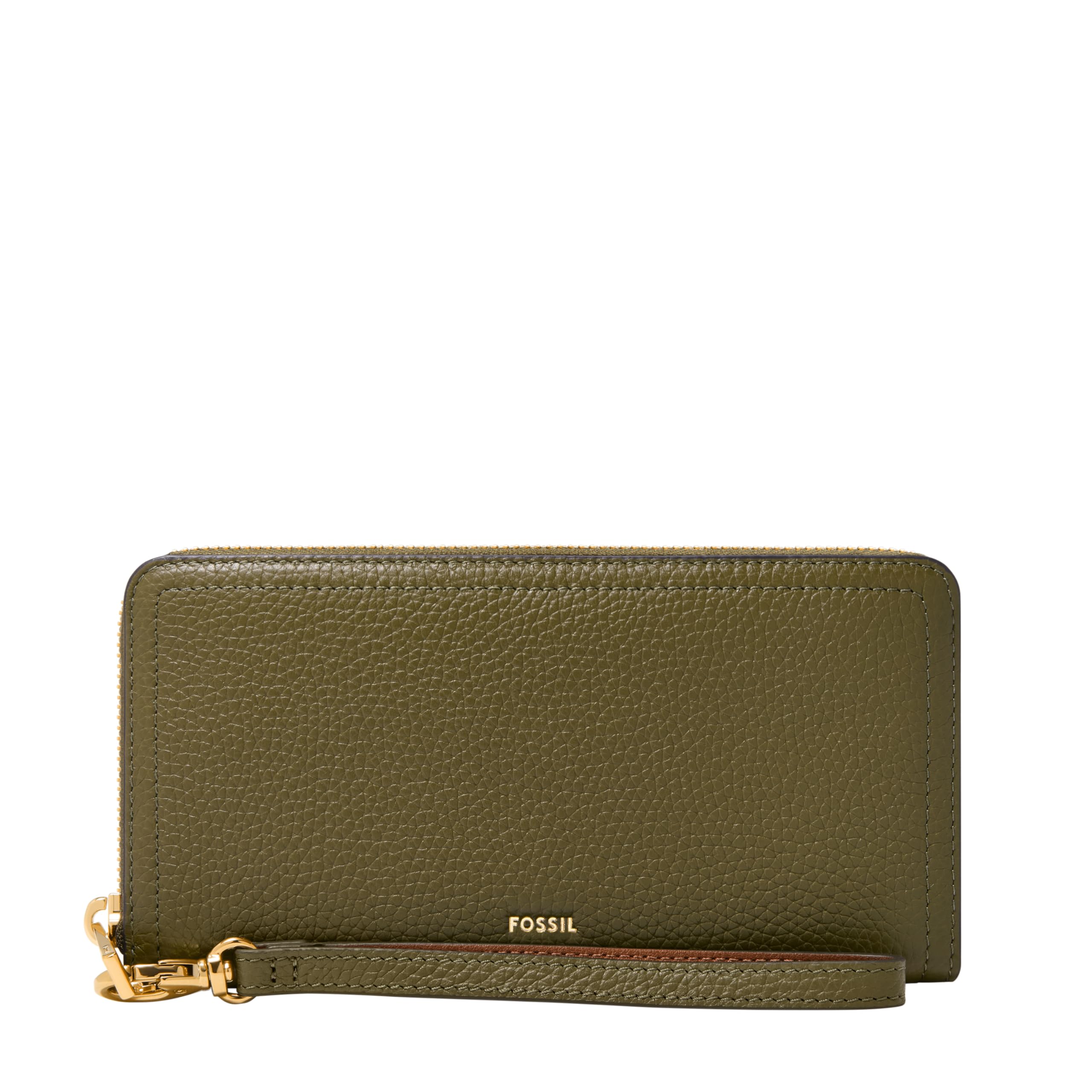 Fossil Logan Zip Around Clutch Wallet, Desert Olive Image