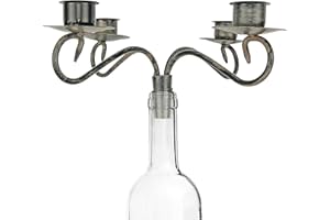 SOUTHERN HOMEWARES Wine Bottle Candelabra Topper – 4-Candle Holder Centerpiece for Wine Bottles, Elegant Table Décor for Parties & Dinners
