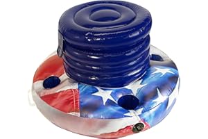 POOLCANDY Stars and Stripes American Flag Inflatable Outdoor Pool Rafts, Coolers, & Swim Rig Collection. Celebrate The United States of America in Style.