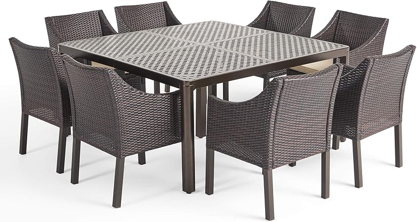 Amazon Com Great Deal Furniture Megan Outdoor Aluminum And Wicker