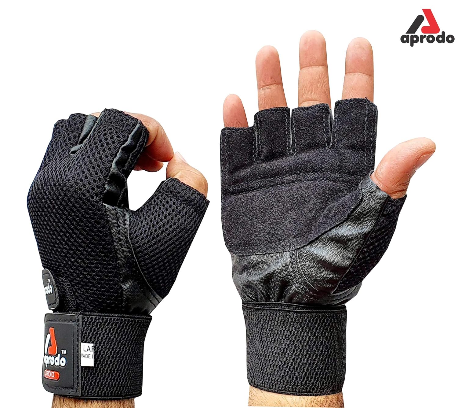 Leather Palm Gym Gloves with Wrist Support with Double Stitched Best