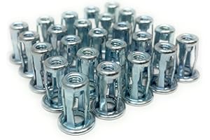 Metal Magery 25 Steel Large Flange Short Jack Nuts 10-24 Qty: 25