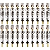 20 Pieces Presta Valve Core Replacement, Brass Tubeless for Road MTB Bike | Valve Stem Core Bulk Tubeless Tire Repair Compatible with Stan's, Vittoria, Continental, Kenda