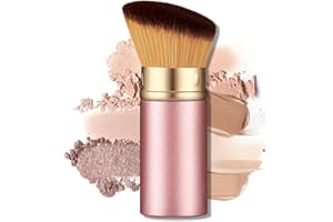 LIALTK Retractable Kabuki Makeup Brush - All-in-One Travel Foundation, Powder, Blush, Liquid & Cream Face Brush | Portable & 