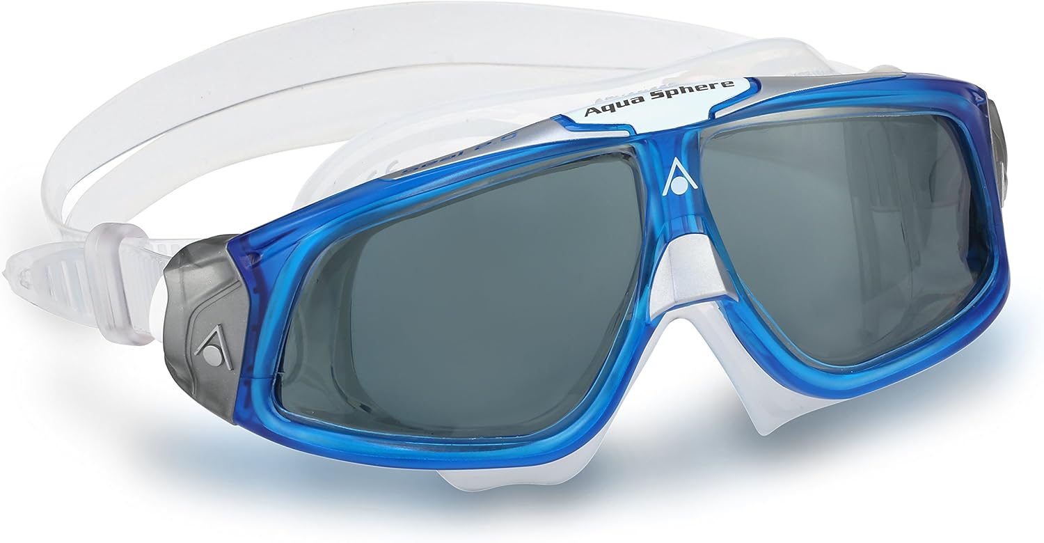 Aqua Sphere Seal 2.0 Swim Mask Goggle Smoke Lens Trans/Blue Frame