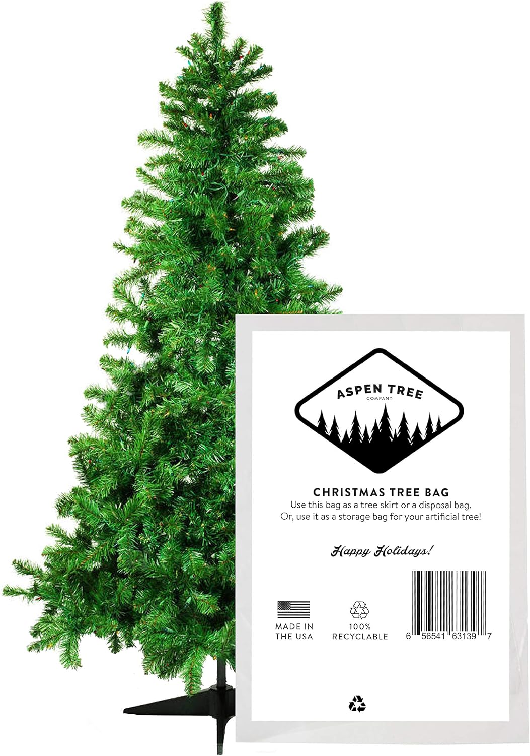 Amazon Com Aspen Tree Co Christmas Tree Disposal Or Storage Bag Fits Up To 9 Foot Tree 12 X 7 5 144 Diameter Home Kitchen