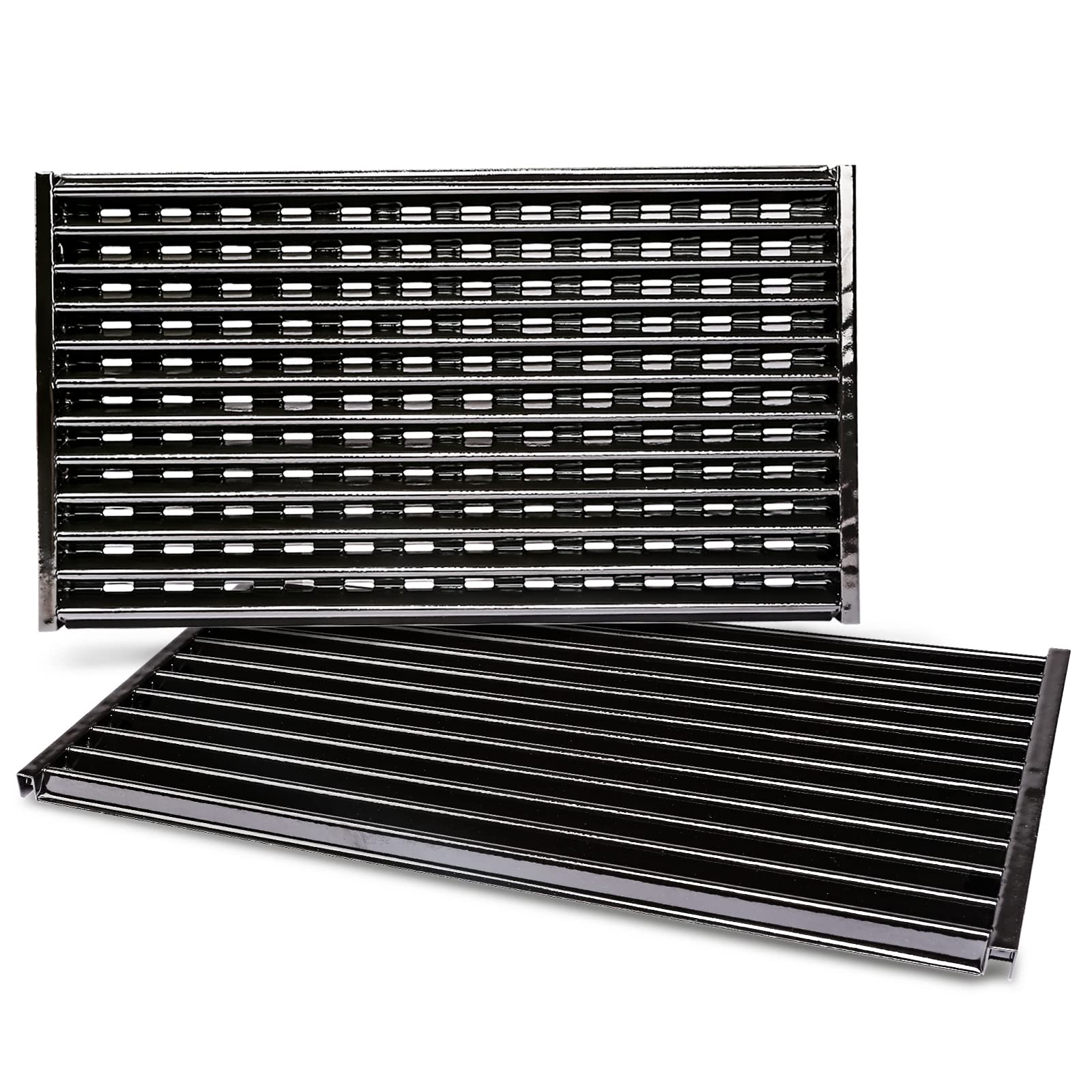 Photo 1 of Hisencn Grill Grates for Charbroil Performance Tru-Infrared 2 Burner Gas Grill 463633316, 463672016 463672216, 463672416, 17 Inch Stamped Porcelain Steel Replacement Emitter Plates