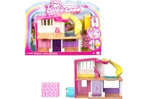 Barbie Mini BarbieLand Doll House Sets, Mini Dreamhouse with Surprise 1.5-inch Doll, Furniture & Accessories, Plus Elevator & Pool