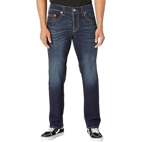 True Religion Men's Geno Big T Flap Slim Fit, Medium Bulstery Wash